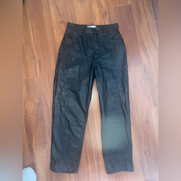 Abercrombie Leather Straight Pants - Picture 4 of 4